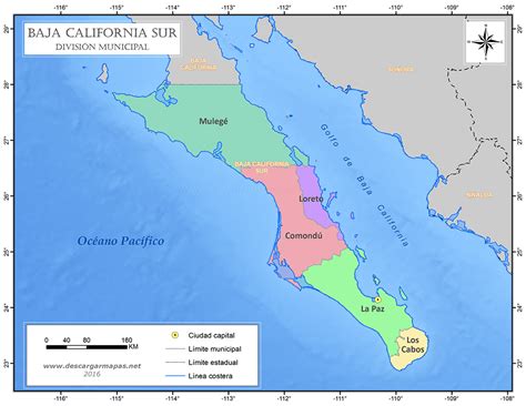 baja california sur mapa municipios