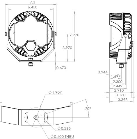 baja designs lp6 dimensions