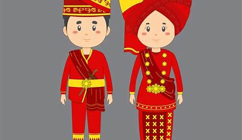 Vector illustration, Padang or west Sumatra traditional cloth. Download