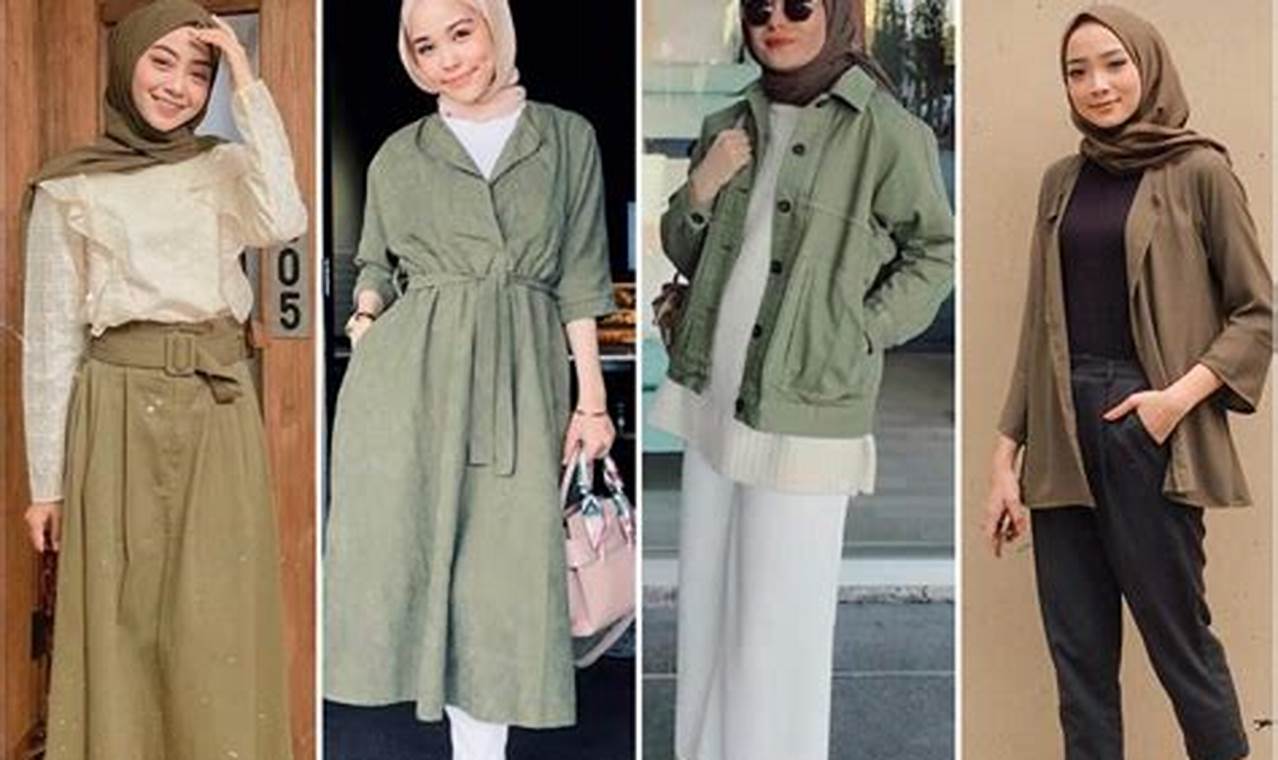baju army cocok dengan jilbab apa