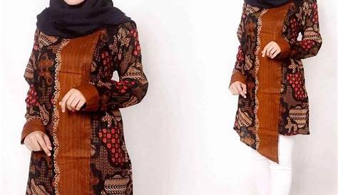 Model Baju Gamis Batik Cantik Kombinasi Batik Fashion Modern, Blouse