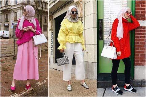 5 Pilihan Fashion Hijab Colorful Kece Yang Seru Dipakai Ke Wtf 2019. Tiru  Yuk! - Semua Halaman - Cewekbanget