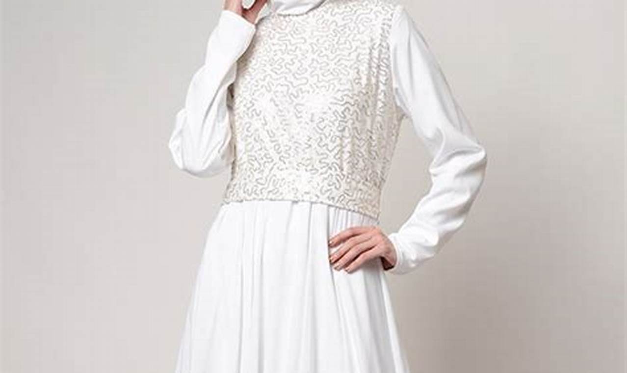 baju gamis putih polos cocok dengan jilbab warna apa