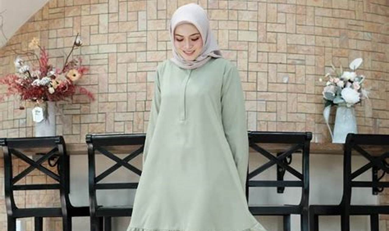 baju green cocok dengan jilbab warna apa