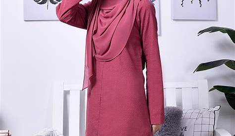 Baju Kurung Moden Riau Dila – Thulian Pink – MuslimahClothing.Com