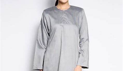 Baju Kurung Ash Grey - Malaypro1