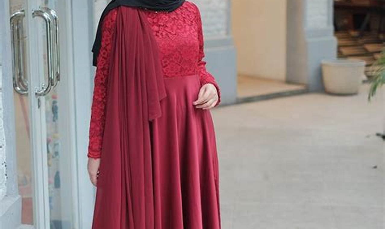 baju merah hati cocok dengan jilbab warna apa