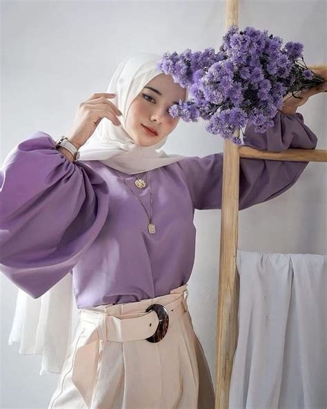 10 Gambar Kerudung Yang Cocok Untuk Baju Warna Ungu Lavender