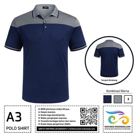 Baju Bordir Polo Shirt