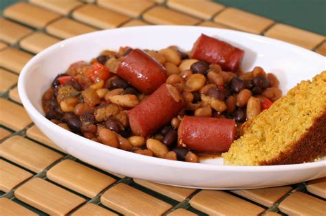 Baked Beans Hot Dogs Cornbread