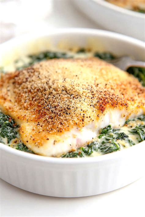 Baked Haddock Florentine