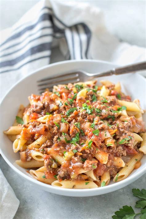 baked penne with bolognese sauce