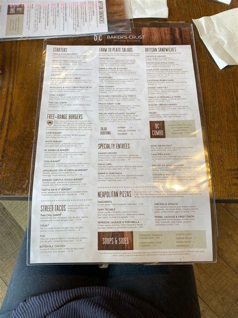 Baker's.crust Menu