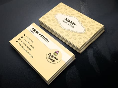 10+ FREE Professional Bakery Business Cards Templates on