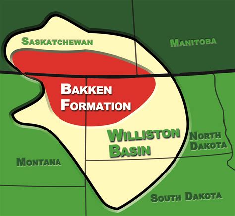 bakken shale formation geological map