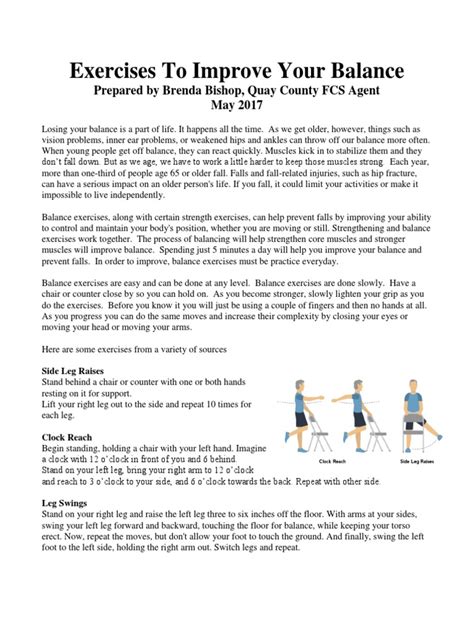 Balance Exercises Handout
