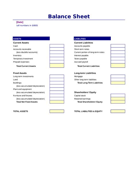 balance sheet example excel pdf