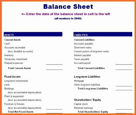 Balance Sheet Example Ifrs