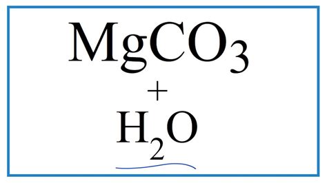 balanced equation for magnesium carbonate