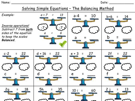 Balancing Scales To Solve Equations