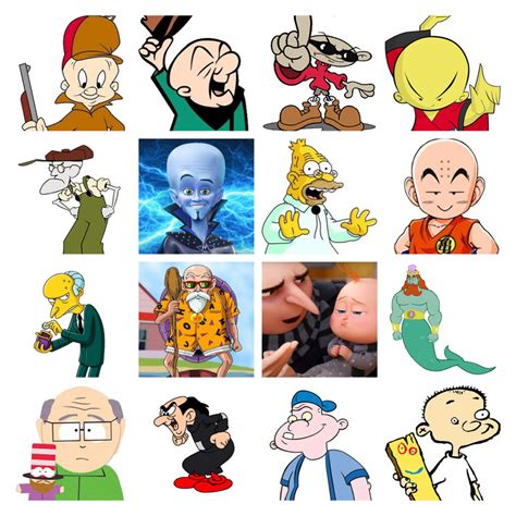 Bald Cartoon Characters
