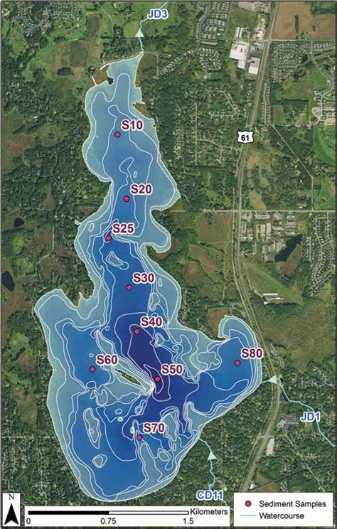 Bald Eagle Lake Depth Map