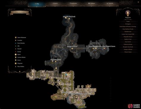 Baldur's Gate Sewer Map