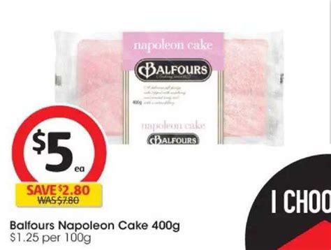 balfours napoleon cake woolworths