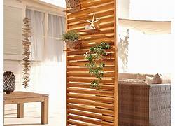 Balkon Windschutz Holz
