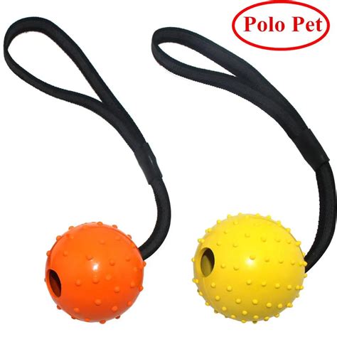 ball with rope for dog training