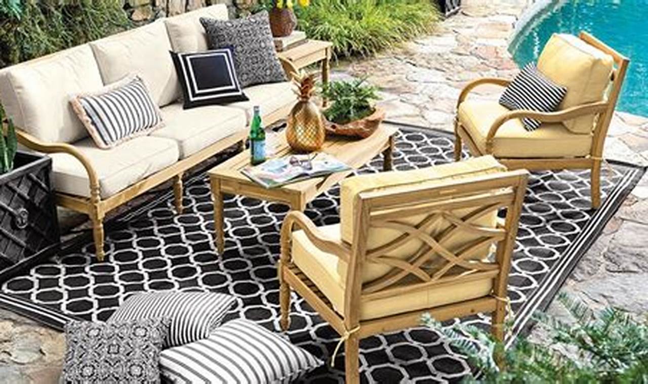 ballard designs teak outdoor furniture