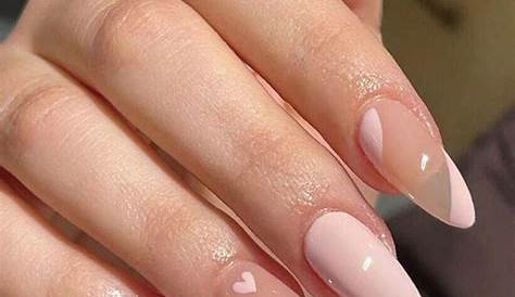 Classy + trendy Almondshaped nails with a milky ballet pink Nails