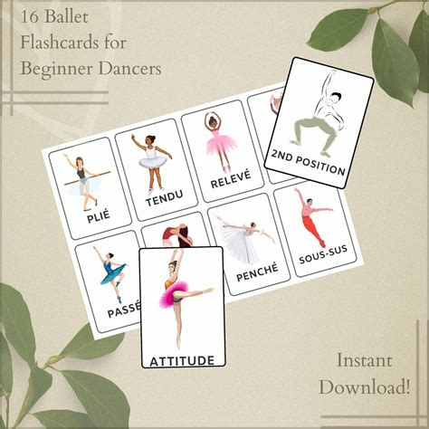 Ballet Flashcards Printable