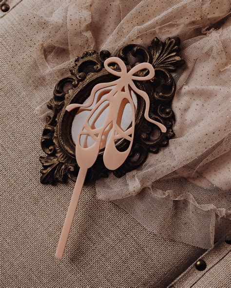 ballet slipper cake topper