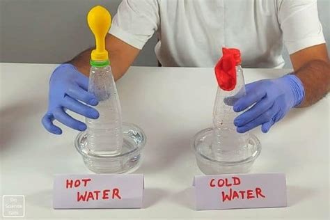 balloon in hot and cold water experiment