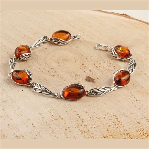 baltic amber silver bracelet