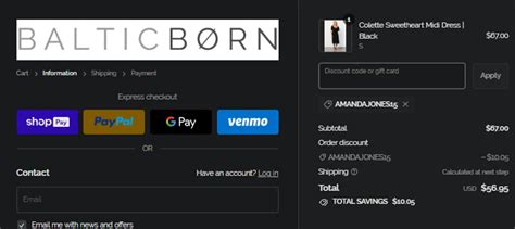 baltic born discount codes