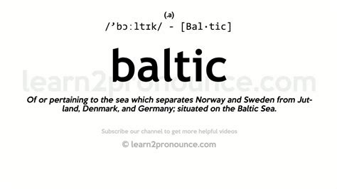 baltic meaning in urdu