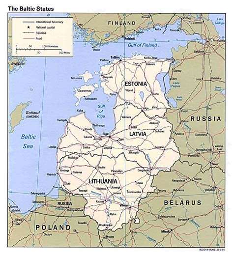 baltic states map europe