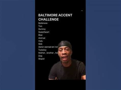 baltimore accent challenge reddit