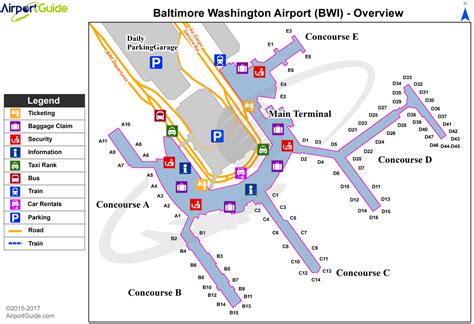 baltimore airport terminal map layout
