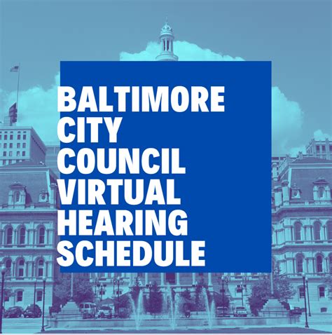 baltimore city council schedule