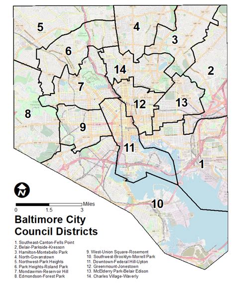 baltimore city district map 2022