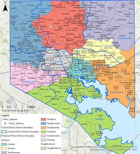 baltimore city police department districts