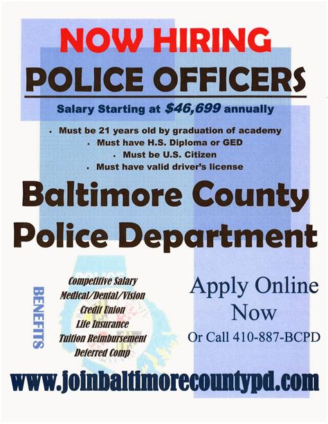 baltimore county police department jobs