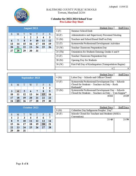 baltimore county school calendar 2023 2024