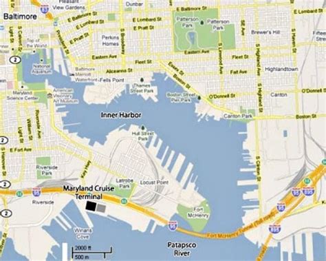 baltimore cruise port street map