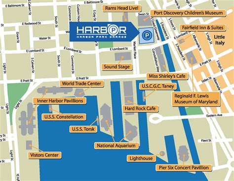 baltimore inner harbor parking map