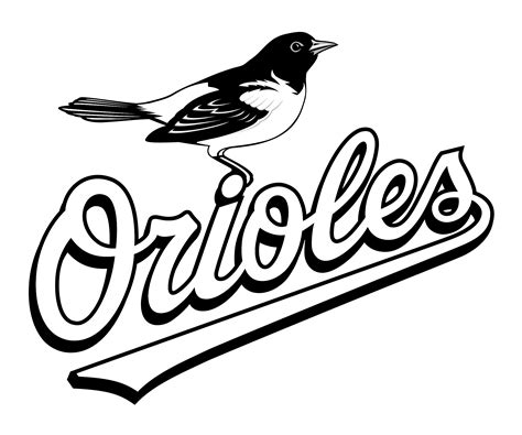 baltimore orioles bird logo coloring page