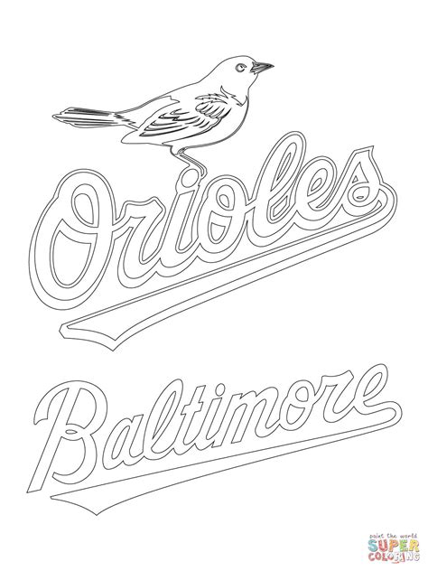 baltimore orioles coloring pages free